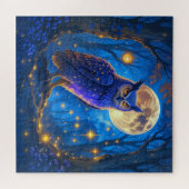 Moonlight Forest Spirits - Betoverde uil Puzzel In Legpuzzel (Horizontaal)