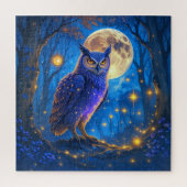 Moonlight Forest Spirits - Betoverde uil Puzzel In Legpuzzel (Verticaal)