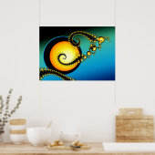 Moonlight Fractal Art Poster (Keuken)