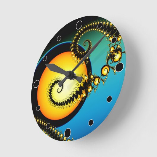 Moonlight Fractal Art Ronde Klok (Hoek)