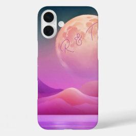 Moonlight Galaxy Monogrammed Hoesje- Mate iPhone C 16 Plus Hoesje