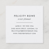 Moonlight Garden | Florence-Lijst Vierkante Visitekaartje (Achterkant)
