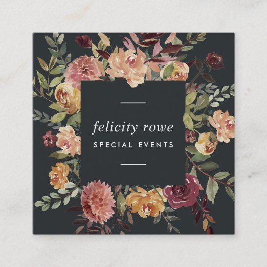 Moonlight Garden | Florence-Lijst Vierkante Visitekaartje (Voorkant)