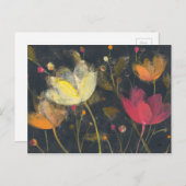 Moonlight Garden on Black Briefkaart (Voorkant / Achterkant)