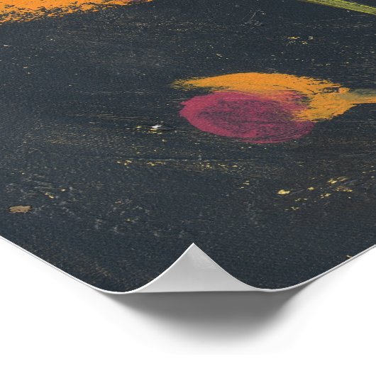 Moonlight Garden on Black Poster (Hoek)