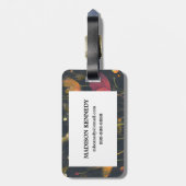 Moonlight Garden op Black Bagagelabel (Achterkant verticaal)