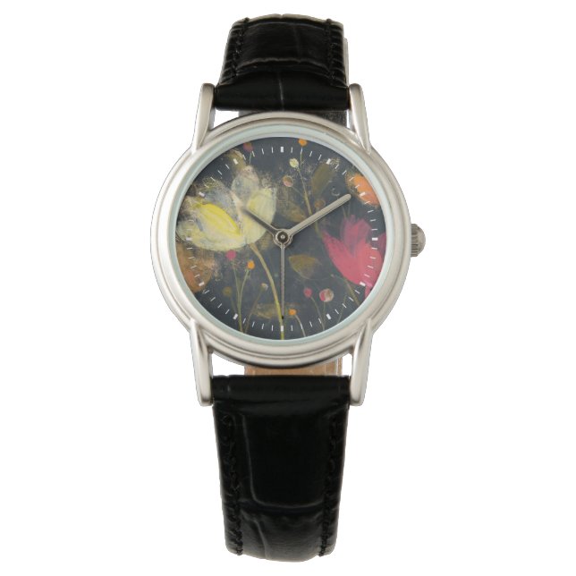 Moonlight Garden op Black Horloge (Voorkant)