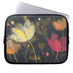 Moonlight Garden op Black Laptop Sleeve