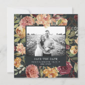 Moonlight Garden Photo Save the Date Card (Voorkant)
