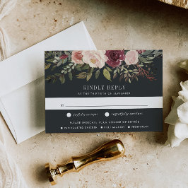 Moonlight Garden RSVP-kaart met keuze uit maaltijd RSVP Kaartje