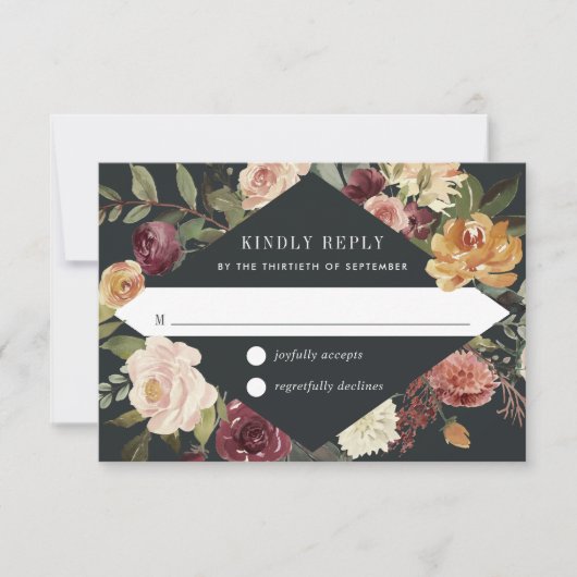 Moonlight Garden RSVP-kaart RSVP Kaartje (Voorkant)