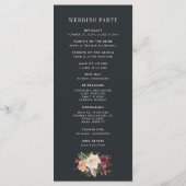 Moonlight Garden Wedding Ceremony Program Programmakaart (Achterkant)