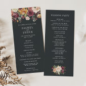 Moonlight Garden Wedding Ceremony Program Programmakaart