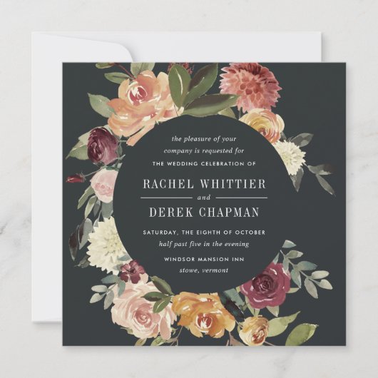 Moonlight Garden Wedding Invitation | Vierkant Kaart (Voorkant)