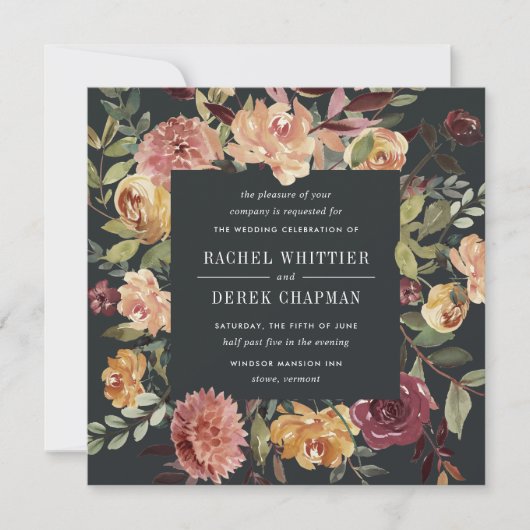 Moonlight Garden Wedding Invitation | Vierkant Kaart (Voorkant)
