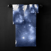 Moonlight Glow | Moon Phases in Sky Clouds Bad Handdoek