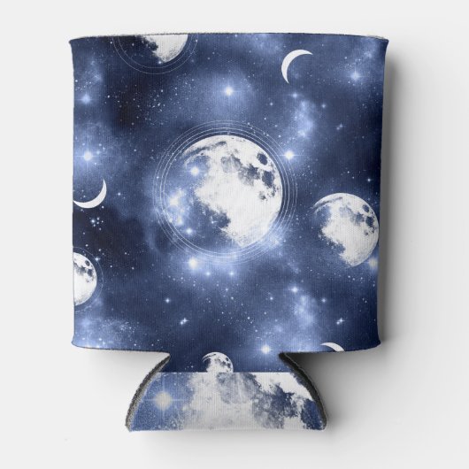 Moonlight Glow | Moon Phases in Sky Clouds Blikjeskoeler (Voorkant)