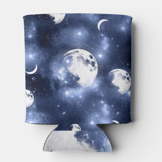 Moonlight Glow | Moon Phases in Sky Clouds Blikjeskoeler (Achterkant)