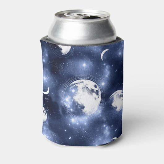 Moonlight Glow | Moon Phases in Sky Clouds Blikjeskoeler (Blikje Achterkant)