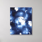 Moonlight Glow | Moon Phases in Sky Clouds Canvas Afdruk (Voorkant)