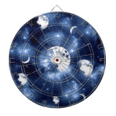 Moonlight Glow | Moon Phases in Sky Clouds Dartbord (Voorkant)