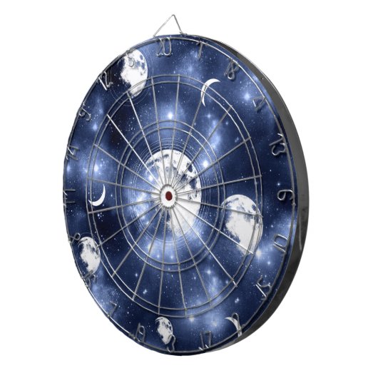 Moonlight Glow | Moon Phases in Sky Clouds Dartbord (Voorkant Rechts)