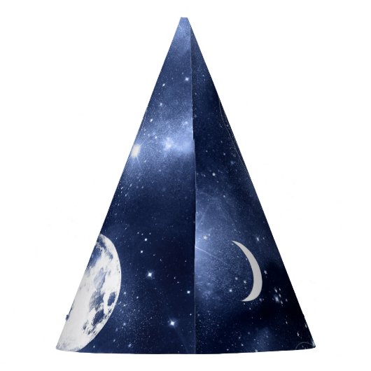 Moonlight Glow | Moon Phases in Sky Clouds Feesthoedjes (Achterkant)