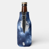 Moonlight Glow | Moon Phases in Sky Clouds Flesjeskoeler (Fles Achterkant)