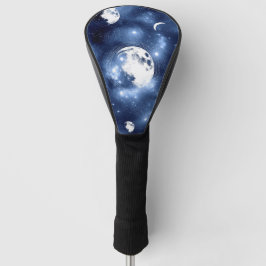 Moonlight Glow | Moon Phases in Sky Clouds Golfheadcover