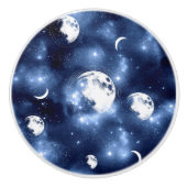 Moonlight Glow | Moon Phases in Sky Clouds Keramische Knop (Voorkant)