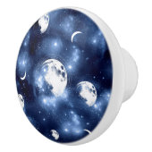Moonlight Glow | Moon Phases in Sky Clouds Keramische Knop (Rechts)