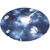 Moonlight Glow | Moon Phases in Sky Clouds Kerstboom Rok (Gekanteld)