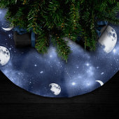 Moonlight Glow | Moon Phases in Sky Clouds Kerstboom Rok