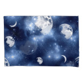 Moonlight Glow | Moon Phases in Sky Clouds Kussensloop (Voorkant)