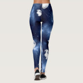 Moonlight Glow | Moon Phases in Sky Clouds Leggings (Achterkant)