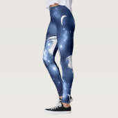 Moonlight Glow | Moon Phases in Sky Clouds Leggings (Links)