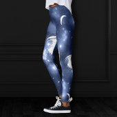 Moonlight Glow | Moon Phases in Sky Clouds Leggings