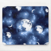 Moonlight Glow | Moon Phases in Sky Clouds Muismat (Voorkant)