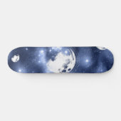Moonlight Glow | Moon Phases in Sky Clouds Persoonlijk Skateboard (Horizontaal)