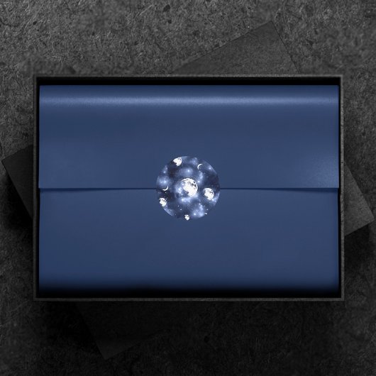 Moonlight Glow | Moon Phases in Sky Clouds Ronde Sticker