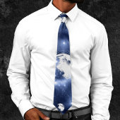 Moonlight Glow | Moon Phases in Sky Clouds Stropdas