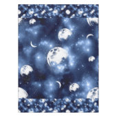 Moonlight Glow | Moon Phases in Sky Clouds Tafelkleed (Voorkant)