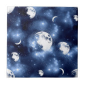 Moonlight Glow | Moon Phases in Sky Clouds Tegeltje (Voorkant)