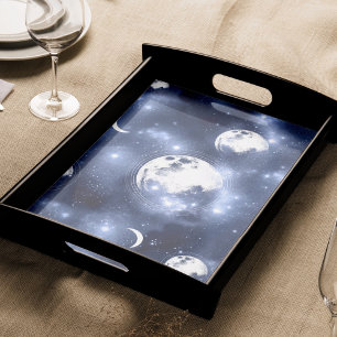 Moonlight Glow   Moon Phases in Sky Clouds Tissuepapier
