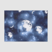 Moonlight Glow | Moon Phases in Sky Clouds Tissuepapier (Voorkant)