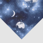 Moonlight Glow | Moon Phases in Sky Clouds Tissuepapier (Detail)