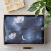 Moonlight Glow | Moon Phases in Sky Clouds Tissuepapier (Geschenk)