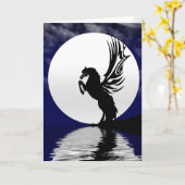 Moonlight Glow Wenskaart Kaart (Gele Bloem)
