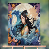 Moonlight Goddess – Ethereal Ocean Fantasy Art Pri Acryl Bord (Neutraal)