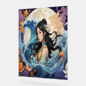 Moonlight Goddess – Ethereal Ocean Fantasy Art Pri Acryl Bord (Hoek)